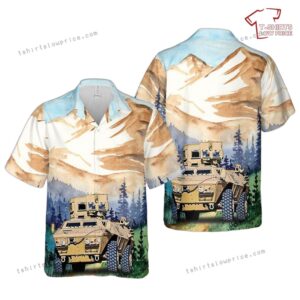 US Army Georgia Army National Guard M1200 Guardian Armored Knight Hawaiian Shirt