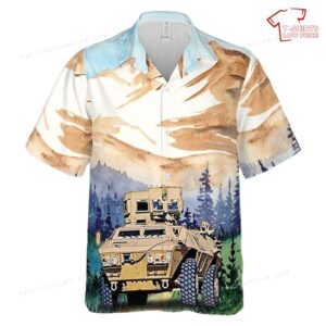 US Army Georgia Army National Guard M1200 Guardian Armored Knight Hawaiian Shirt