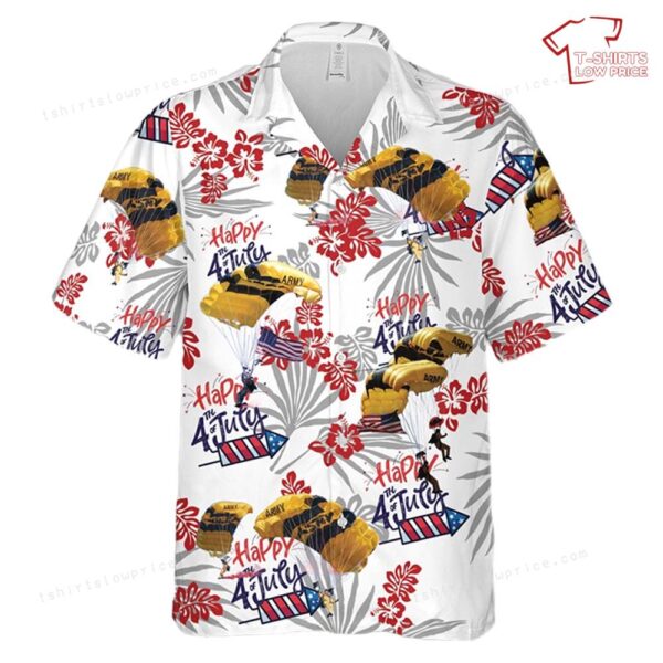 US Army Golden Knight demonstration parachutist, 4th Of July Hawaiian Shirt US Army Golden Knight demonstration parachutist, 4th Of July Hawaiian Shirt