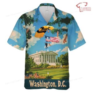 US Army Golden Knights Parachute Team display Army’s 250th anniversary Hawaiian Shirt