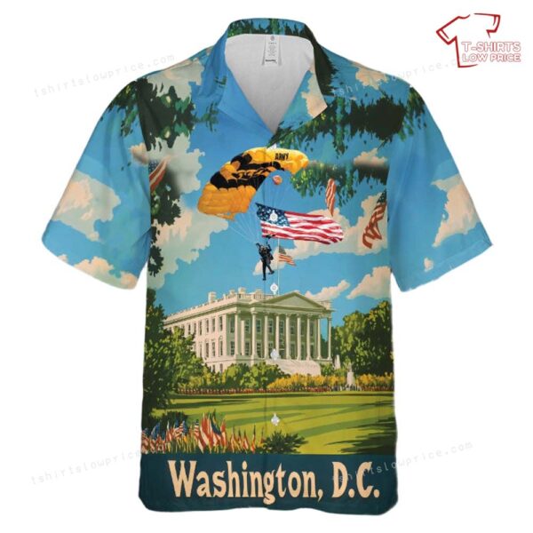 US Army Golden Knights Parachute Team display Army’s 250th anniversary Hawaiian Shirt US Army Golden Knights Parachute Team display Army’s 250th anniversary Hawaiian Shirt
