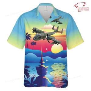US Army Grumman OV-1A Mohawk Hawaiian Shirt