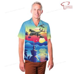 US Army Grumman OV 1A Mohawk Hawaiian Shirt 3