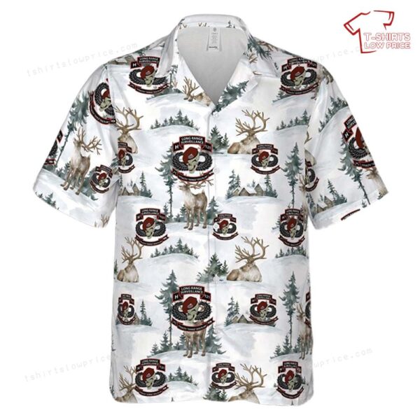 US Army H-121 Long Range Surveillance Christmas Hawaiian Shirt US Army H-121 Long Range Surveillance Christmas Hawaiian Shirt