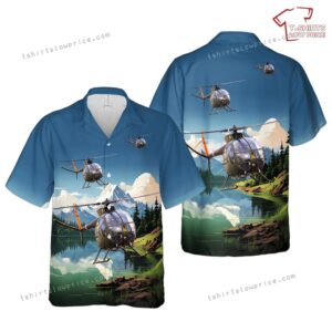 US Army Hughes OH-6 Cayuse Loach Hawaiian Shirt