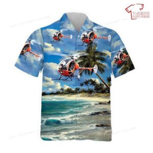 US Army Hughes TH55 Osage Hawaiian Shirt