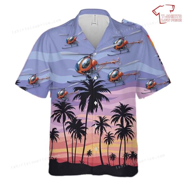 US Army Hughes TH-55A Osage Hawaiian Shirt US Army Hughes TH-55A Osage Hawaiian Shirt