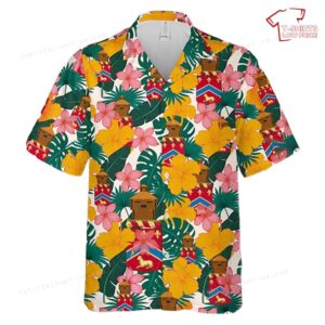 US Army Illinois Army National Guard 123rd Field Artillery Regiment Hawaiian Shirt