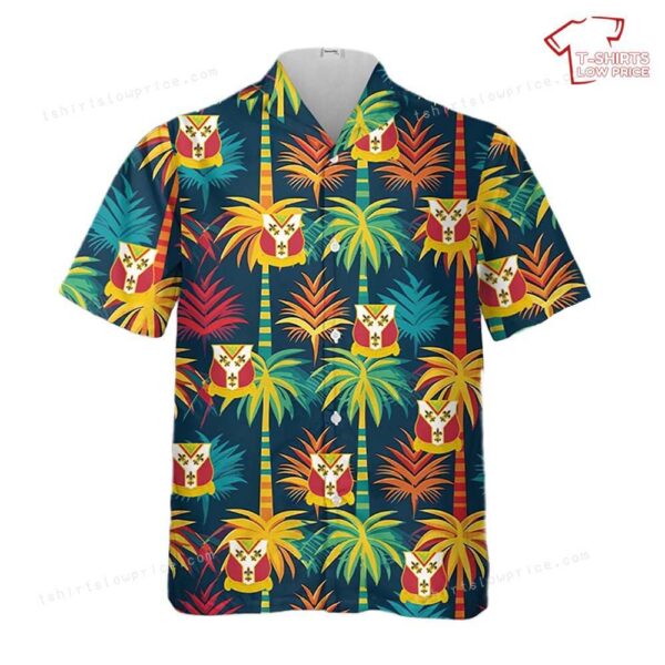 US Army Illinois Army National Guard, 122nd Field Artillery Regiment (122nd FAR) Hawaiian Shirt US Army Illinois Army National Guard, 122nd Field Artillery Regiment (122nd FAR) Hawaiian Shirt