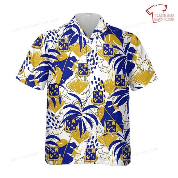 US Army Illinois Army National Guard, 129th Infantry Regiment (129th IR) Hawaiian Shirt US Army Illinois Army National Guard, 129th Infantry Regiment (129th IR) Hawaiian Shirt