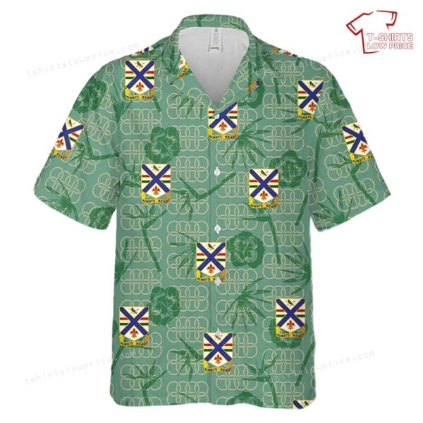 US Army Illinois Army National Guard, 130th Infantry Regiment Hawaiian Shirt US Army Illinois Army National Guard, 130th Infantry Regiment Hawaiian Shirt