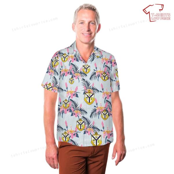 US Army Illinois Army National Guard, 132nd Infantry Regiment (132nd IR) Hawaiian Shirt US Army Illinois Army National Guard, 132nd Infantry Regiment (132nd IR) Hawaiian Shirt