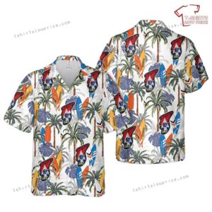 US ARMY Imjin Scouts DMZ Patch Hawaiian Shirt