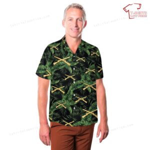 US Army Infantry Branch Queen of Battle Pocket Hawaiian Shirt 3