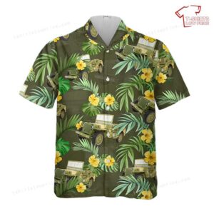 US Army Jp Willys Ambulance 15th EVACUATION HOSPITAL Hawaiian Shirt