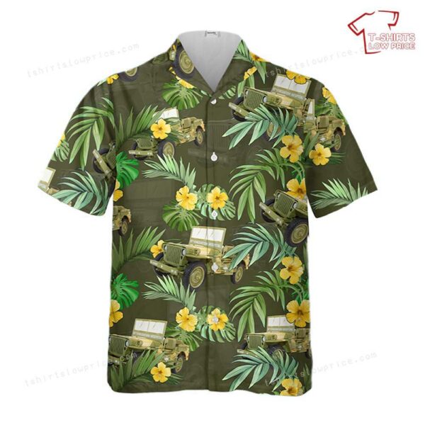 US Army Jp Willys Ambulance 15th EVACUATION HOSPITAL Hawaiian Shirt US Army Jp Willys Ambulance 15th EVACUATION HOSPITAL Hawaiian Shirt