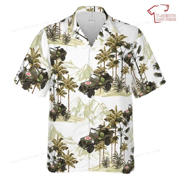 US Army Jp Willys Ambulance Hawaiian Shirt US Army Jp Willys Ambulance Hawaiian Shirt