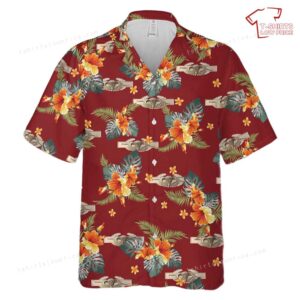 US Army Jump Wing Combat Infantry Airborne Badge Army CIB Hawaiian Shirt