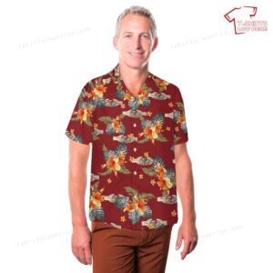 US Army Jump Wing Combat Infantry Airborne Badge Army CIB Hawaiian Shirt 3