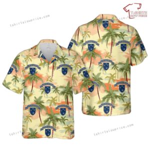 US Army LRP Vietnam 23rd Infantry Division Americal 51st Infantry Regiment E Com Hawaiian Shirt