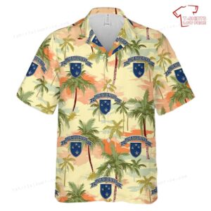 US Army LRP Vietnam 23rd Infantry Division Americal 51st Infantry Regiment E Com Hawaiian Shirt