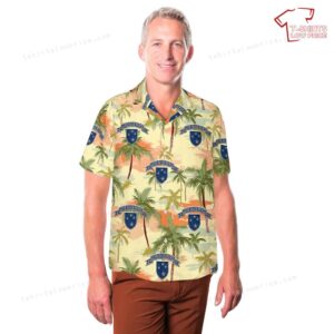 US Army LRP Vietnam 23rd Infantry Division Americal 51st Infantry Regiment E Com Hawaiian Shirt 3
