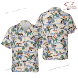 US Army LRRP 82nd Airborne Recondo School Hawaiian Shirt