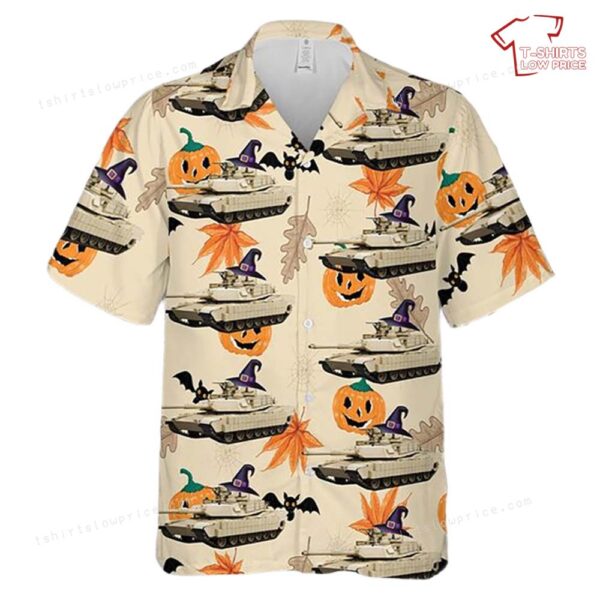 US Army M1 Abrams Halloween Hawaiian Shirt US Army M1 Abrams Halloween Hawaiian Shirt