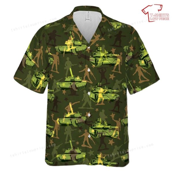 US Army M1 Abrams Tank Seamless Hawaiian Shirt US Army M1 Abrams Tank Seamless Hawaiian Shirt