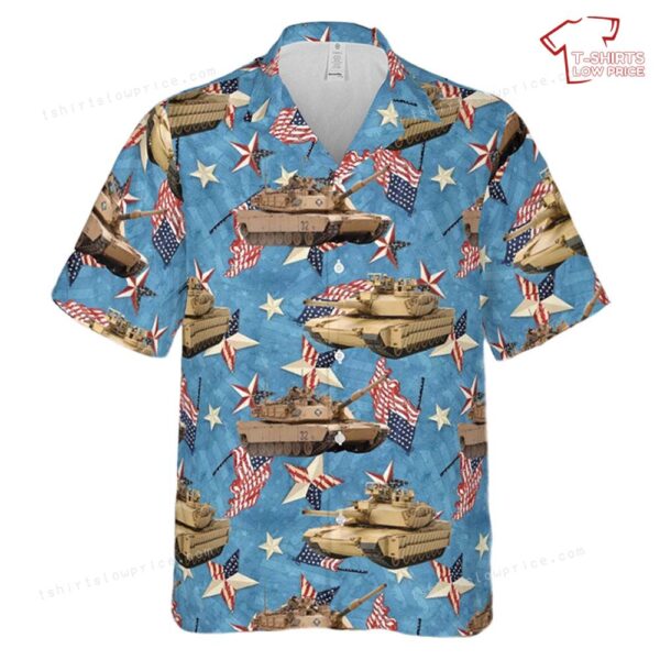 US Army M1 Abrams Tank, 4th Of July Hawaiian Shirt US Army M1 Abrams Tank, 4th Of July Hawaiian Shirt