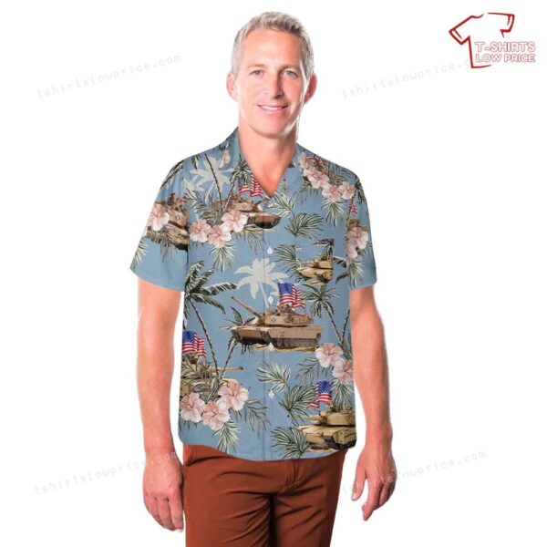 US Army M1 Abrams Tank, 4th Of July Pocket Hawaiian Shirt US Army M1 Abrams Tank, 4th Of July Pocket Hawaiian Shirt
