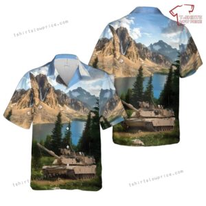 US Army M1A1 Abrams tank Of 1st Battalion, 67th Armored Regiment, 3rd Brigade Combat Team, 1st Armored Division Hawaiian Shirt