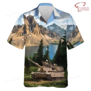 US Army M1A1 Abrams tank Of 1st Battalion, 67th Armored Regiment, 3rd Brigade Combat Team, 1st Armored Division Hawaiian Shirt
