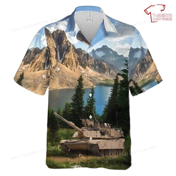 US Army M1A1 Abrams tank Of 1st Battalion, 67th Armored Regiment, 3rd Brigade Combat Team, 1st Armored Division Hawaiian Shirt