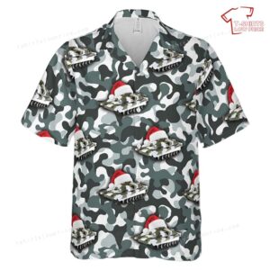 US Army M1A1 Abrams tank with RC 27MHz Winter Camo Christmas Hawaiian Shirt
