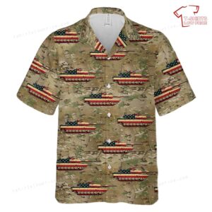 US Army M1A1 Abrams, 4th Of July Hawaiian Shirt