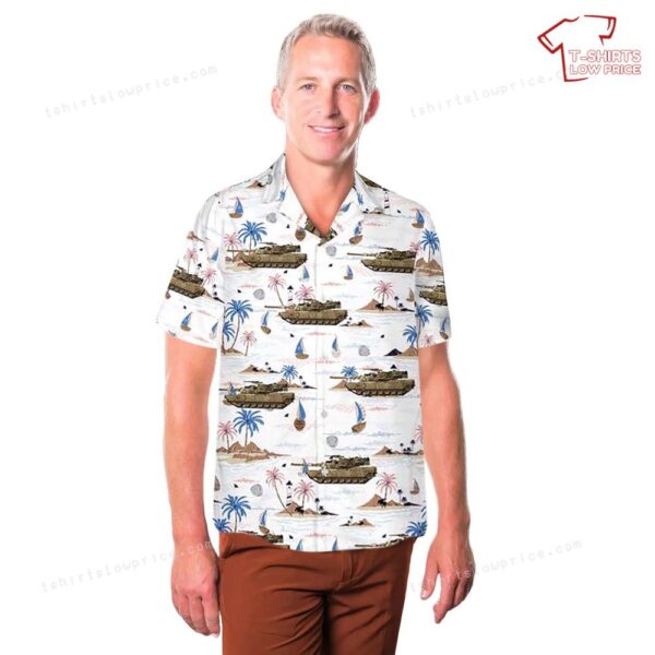 US Army M1A1 HA Abrams 12th platoon, A Company, 1-64 armoured regiment, 2nd brigade, 3rd Infantry Division Rock of the Marne Hawaiian Shirt US Army M1A1 HA Abrams 12th platoon, A Company, 1-64 armoured regiment, 2nd brigade, 3rd Infantry Division Rock of the Marne Hawaiian Shirt