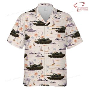 US Army M1A1 HA of the 4th Tang gun 3th platoon, A Company, 1-33 armor, in the 2000s Hawaiian Shirt