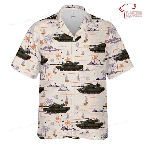 US Army M1A1 HA of the 4th Tang gun 3th platoon, A Company, 1-33 armor, in the 2000s Hawaiian Shirt