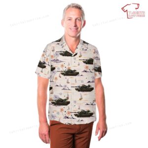 US Army M1A1 HA of the 4th Tang gun 3th platoon A Company 1 33 armor in the 2000s Hawaiian Shirt 3