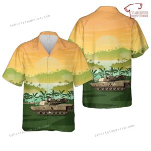 US Army M1A1 ODS of the 5th Armoured Division Hawaiian Shirt