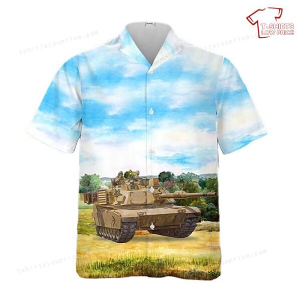 US Army M1A1-ABRAMS Iraq 2003 Hawaiian Shirt US Army M1A1-ABRAMS Iraq 2003 Hawaiian Shirt