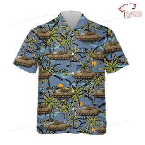 US Army M1A1-HA 4th Tank Gun 4th Platoon, B Company, 3-7 cavalry Hawaiian Shirt