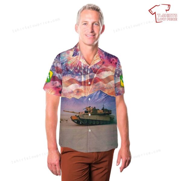US Army M1A2 Abrams Tank 155th Armored Brigade Combat Team, Mississippi Army National Guard, 4th Of July Hawaiian Shirt US Army M1A2 Abrams Tank 155th Armored Brigade Combat Team, Mississippi Army National Guard, 4th Of July Hawaiian Shirt
