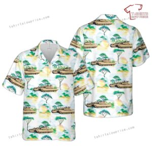 US Army M-1A2C Abrams Tanks Hawaiian Shirt