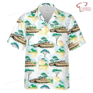 US Army M-1A2C Abrams Tanks Hawaiian Shirt