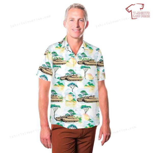 US Army M-1A2C Abrams Tanks Hawaiian Shirt US Army M-1A2C Abrams Tanks Hawaiian Shirt