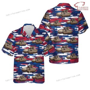 US Army M2A3 Bradley, 4th Of July Hawaiian Shirt