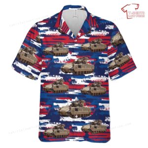 US Army M2A3 Bradley, 4th Of July Hawaiian Shirt