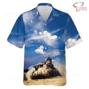 US Army M3 Lee In WW2 Hawaiian Shirt